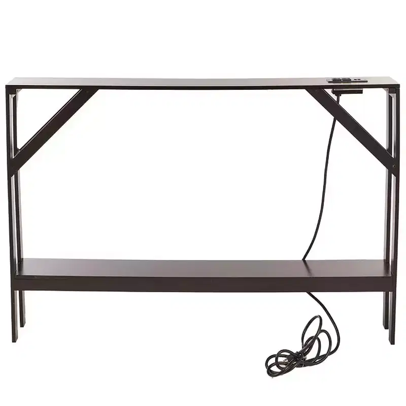The Lakeside Collection Narrow Console Table with Built in Outlet 33H -
