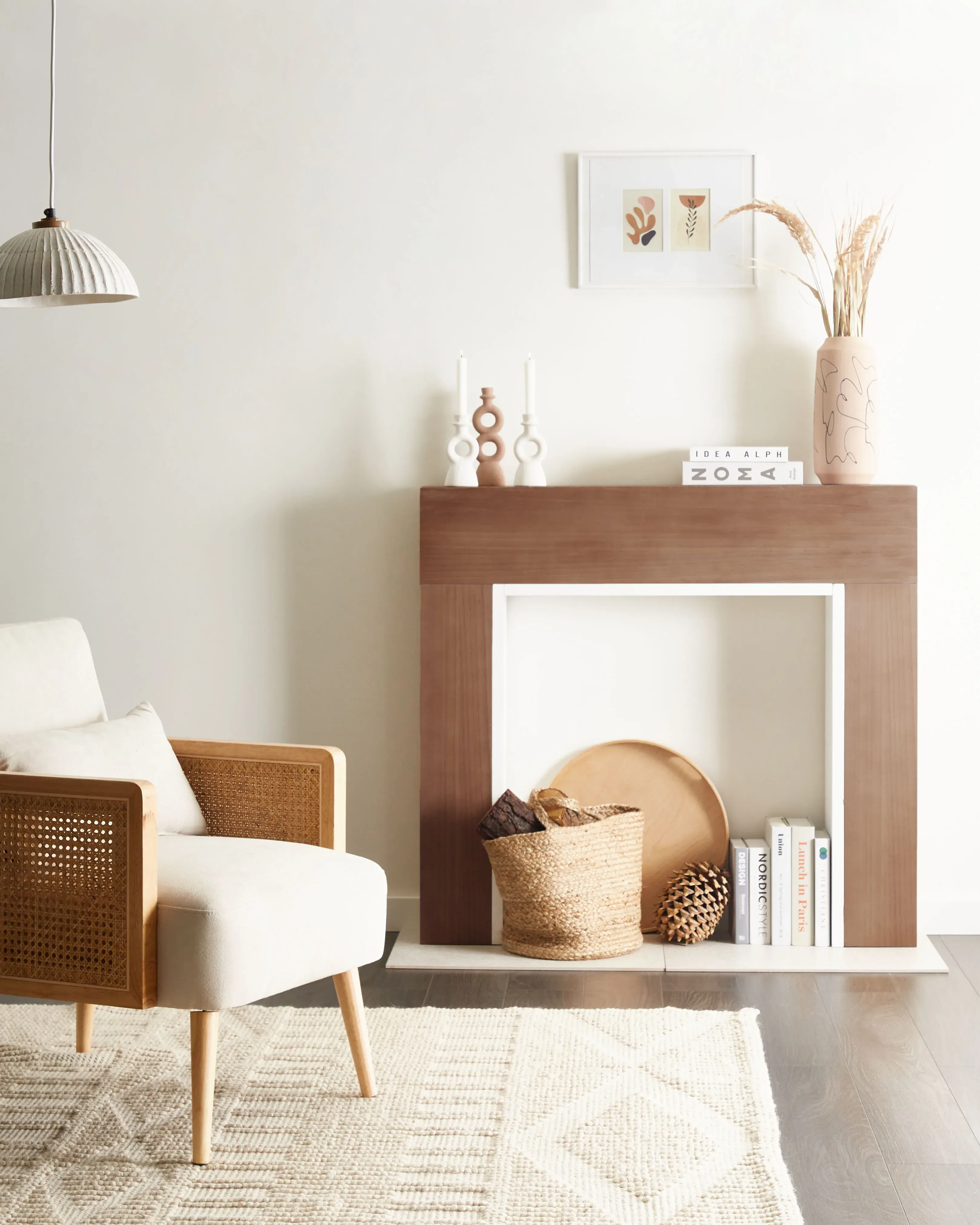 Cornice Caminetto Marrone chiaro
