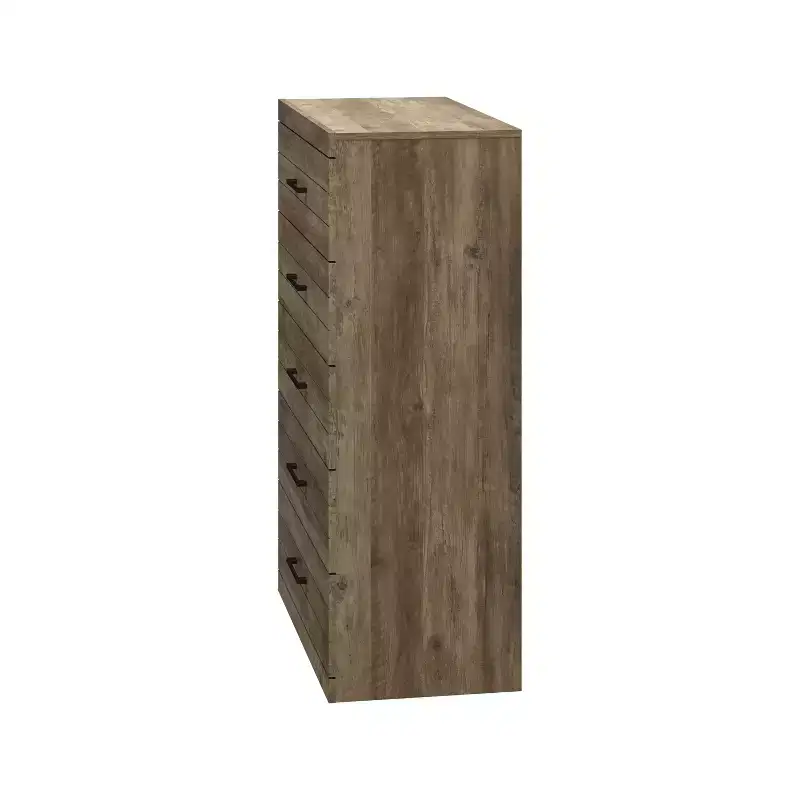 Galano Hamsper 5 Drawer Chest (Interlock) - Knotty Oak