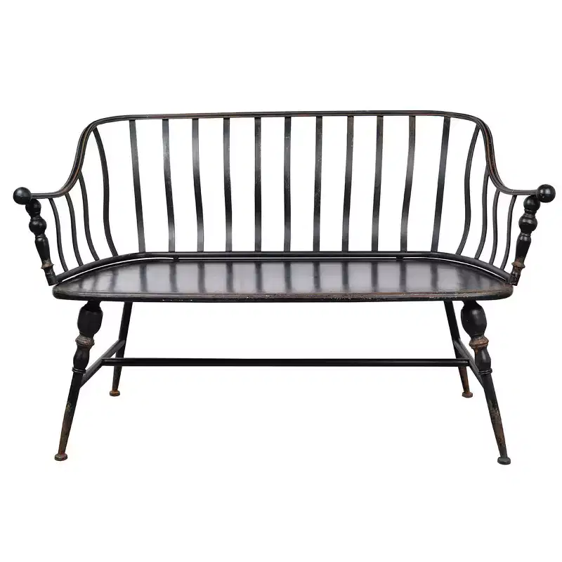 GDFStudio Pellerin 50 Industrial Iron Settee Bench