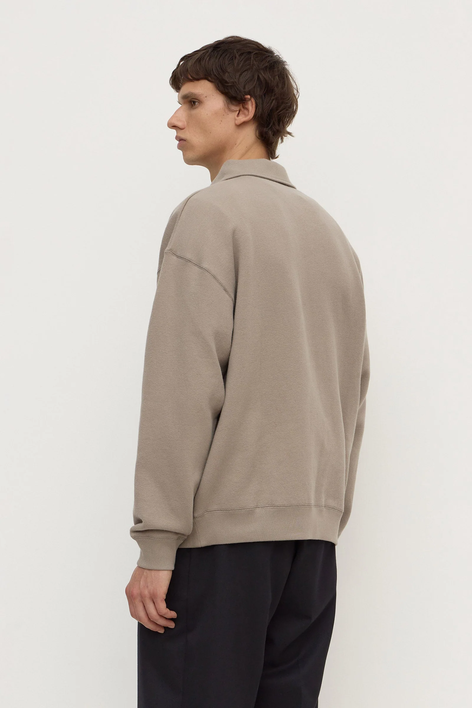 Ash Grey Fleece Polo