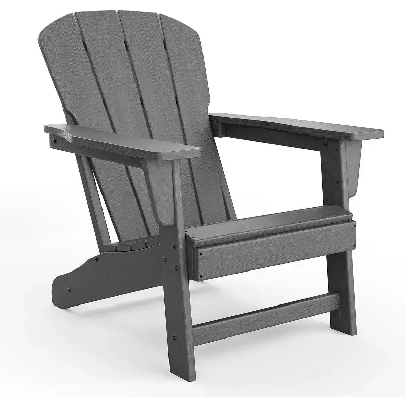 2-Pack HDPE Adirondack Chairs - Weather Resistant Outdoor Chairs for Patio/Lawn (380lbs Capacity, No Assembly Required)