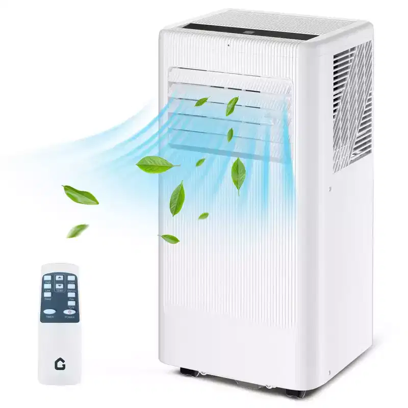 10,000 BTU Portable AC - 3-in-1 White Air Conditioner (1 Pack) for Rooms Up to 560 Sq.Ft | Includes Remote, Window Kit & 24H Timer for Bedroom/Dorm