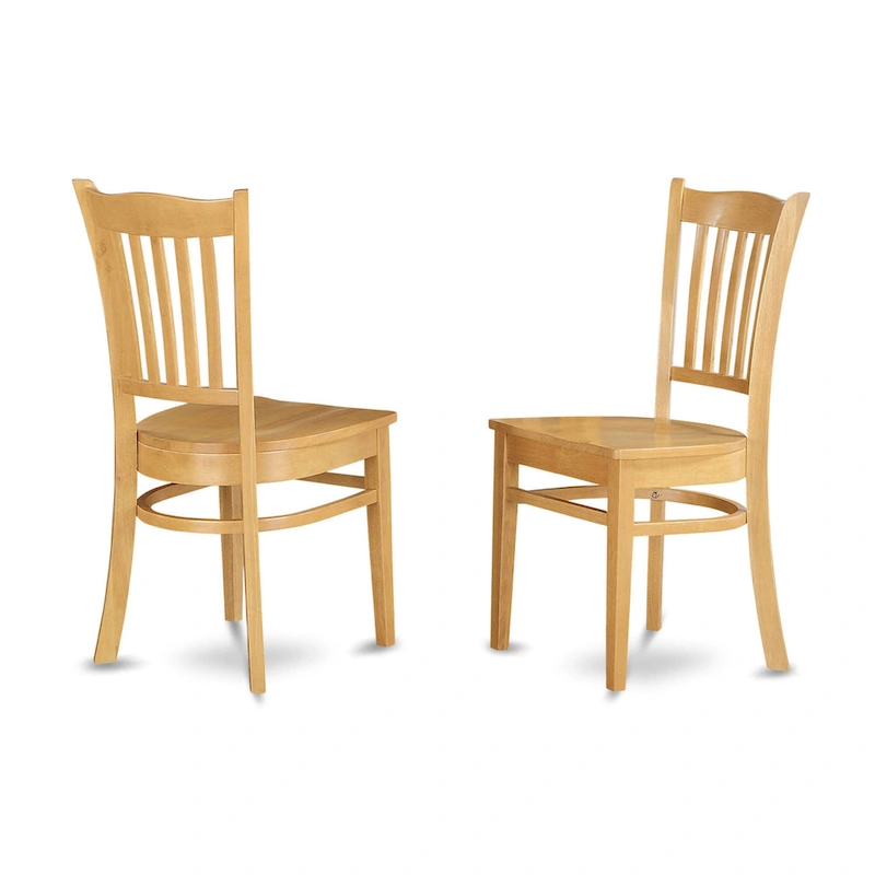 East West Furniture 5 Piece Dining Room Table Set- an Oval Kitchen Table and 4 Dining Chairs, 42x60 Inch, Oak