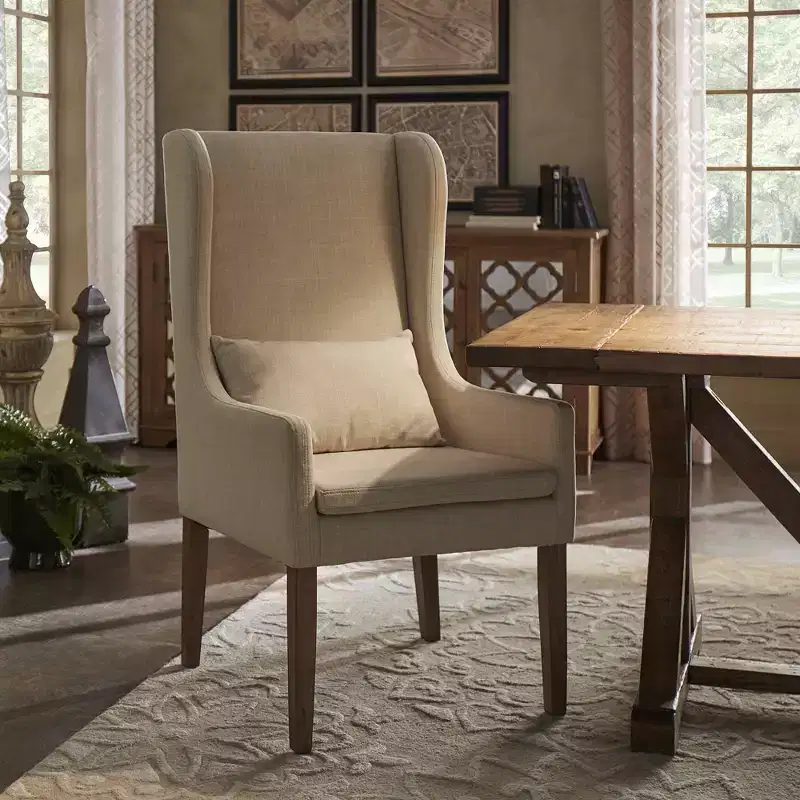 Slipcovered Wingback Parson Chair