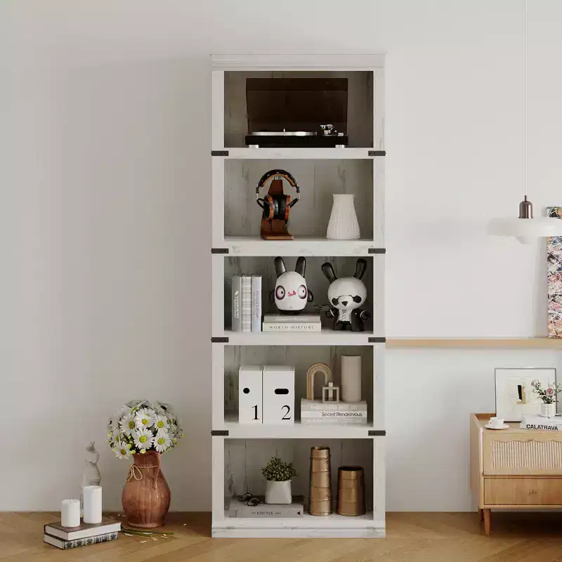 5-Tier Bookcase with Open Shelves