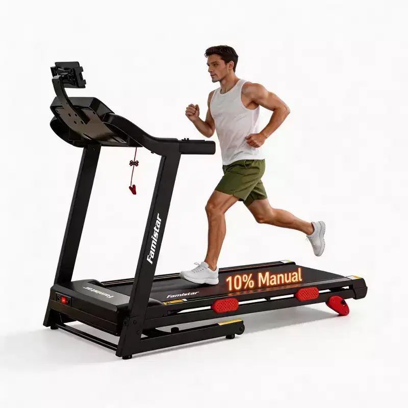 Home Fitness Treadmill with Quiet Motor, Incline, 0.69 MPH Speed, 330 lb Capacity, LED Display & Programs