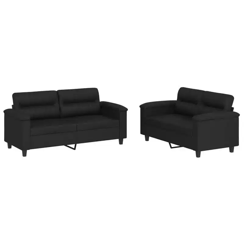 vidaXL Sofa Set Faux leather, metal, textilene, plywood