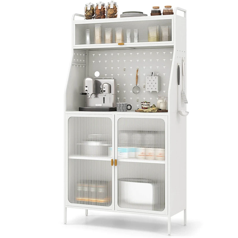 Costway 5-tier Metal Kitchen Bakers Rack with Pegboard 8 Hooks - See Details