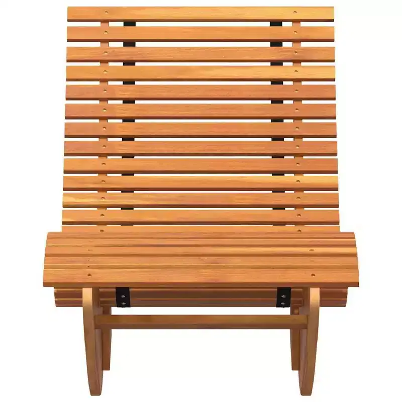 vidaXL Lounger 2 pcs Brown 60.63 x 23.62 x 29.13 in Solid Acacia Wood