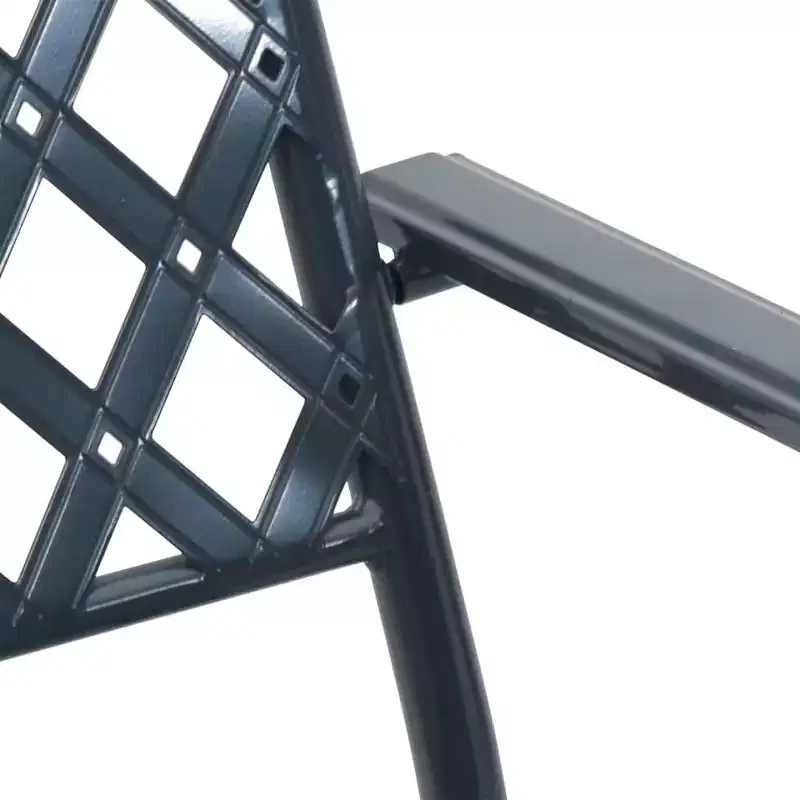 vidaXL Garden Chair 4 pcs Anthracite 22.05 x 25.59 x 35.04 in Steel