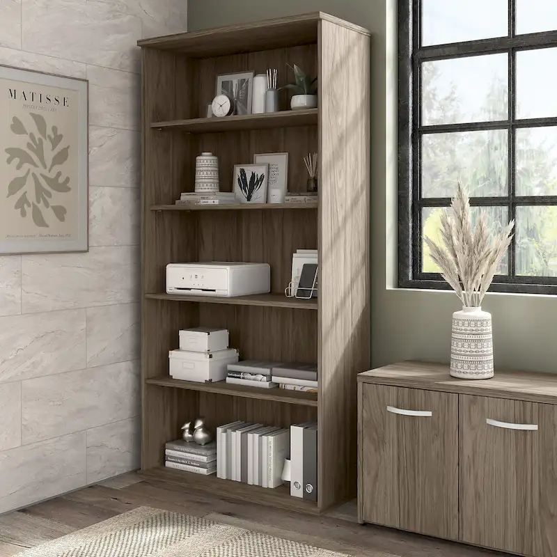 Hybrid Tall 5 Shelf Bookcase