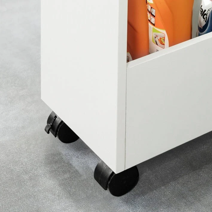 Haotian BZR46-W, Freestanding Bathroom Cabinet with 3-tier Shelf