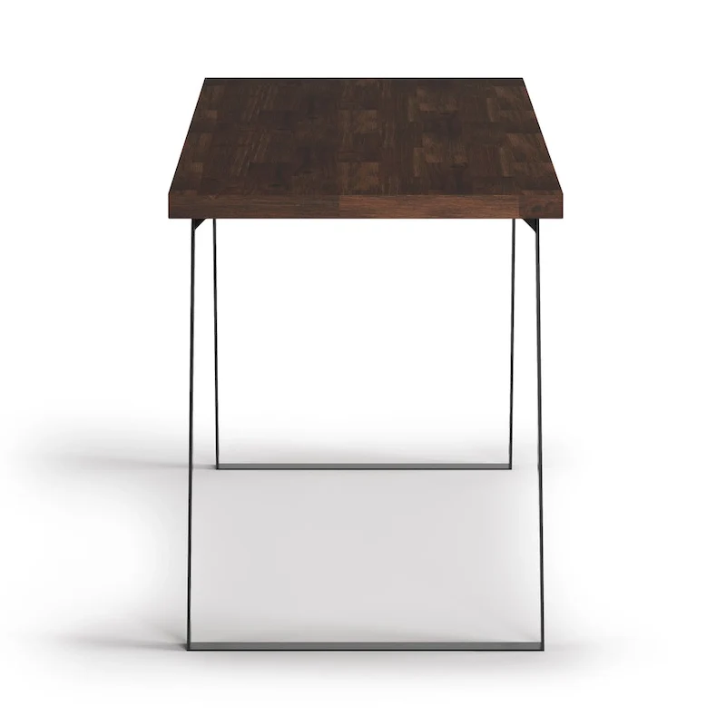 WYNDENHALL Mitchell SOLID ACACIA WOOD Modern Industrial 54 inch Wide Flat Top Desk