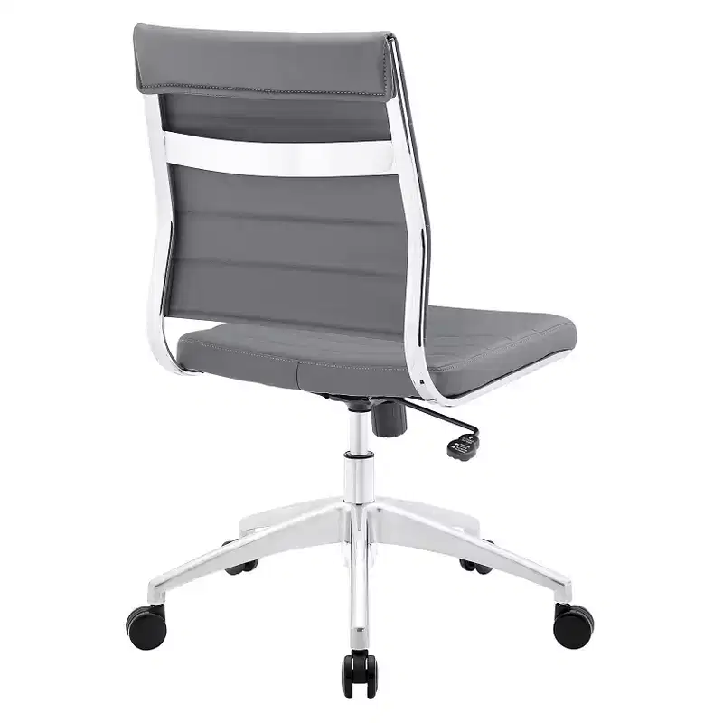 Midback Armless Office Chair Aluminum Frame Adjustable Height