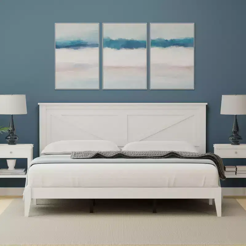 Glenwillow Home Farmhouse Solid Wood Platform Bed