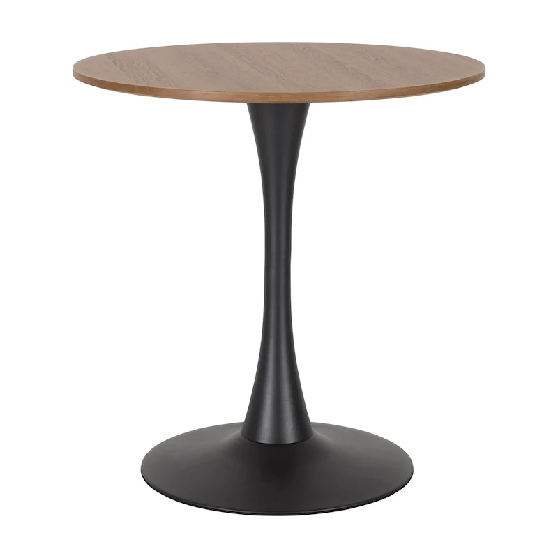 Brown / Grey & Gold / Black Round Bistro Table, Pedestal Base, Seats 3