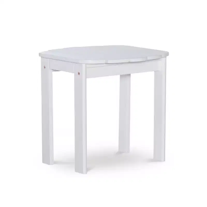 Linon Outdoor Acacia Wood Oval Adirondack Accent Table White