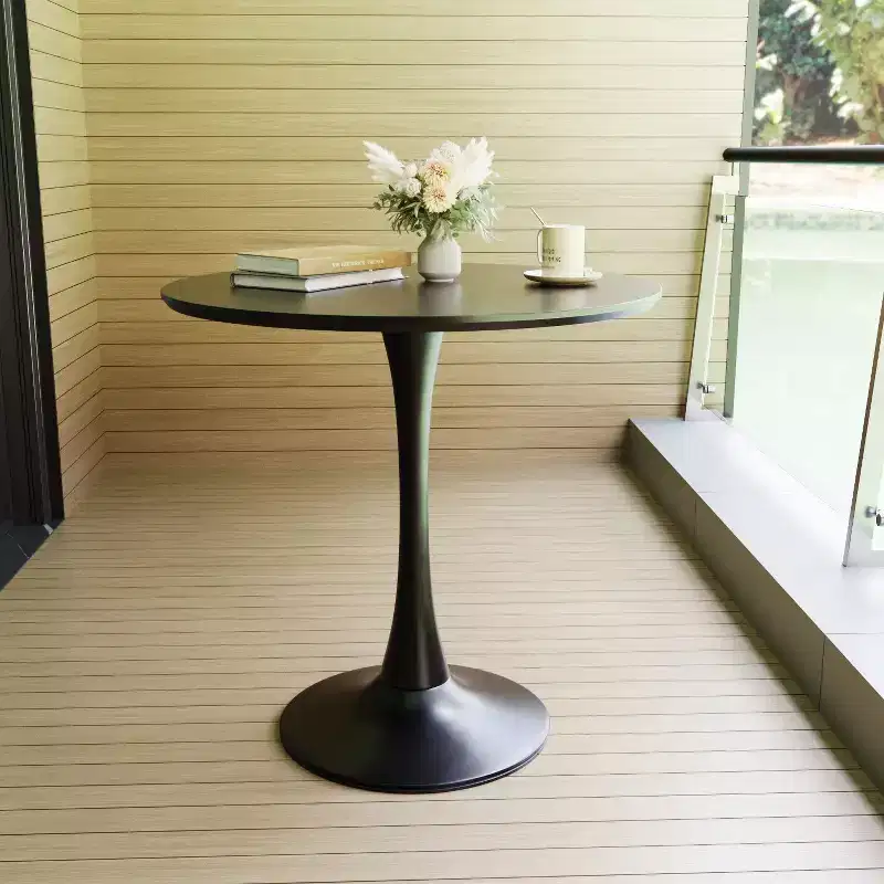 Okak 31.5IN Modern Kitchen Table for 2-4, Round Dining Table with Stable Pedestal Base, Small Table for Living Room, Dining Room