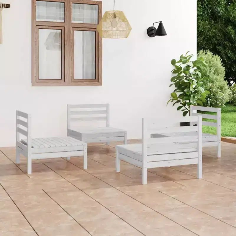 vidaXL Garden Lounge Set Solid Pinewood 4-piece set Seats 4