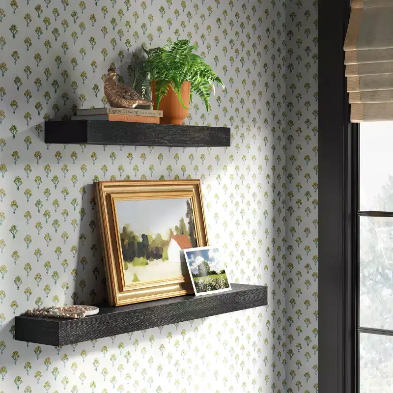 36 Inch Floating Wood Wall Shelf