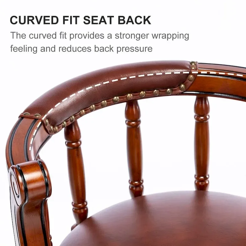 Leather Wooden Bar Stools