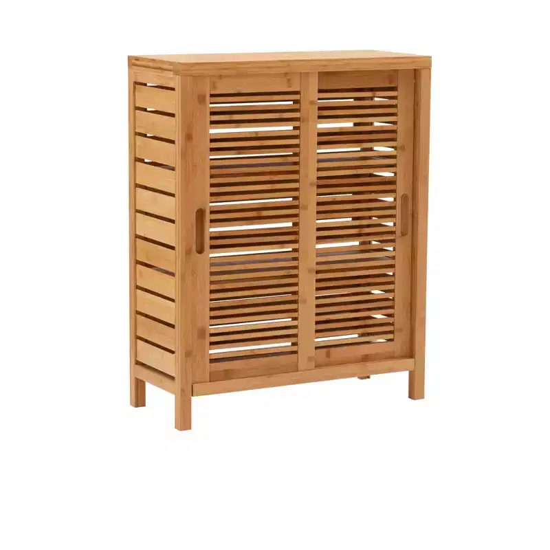 Bracken Two-Door Floor Cabinet Natural - Linon