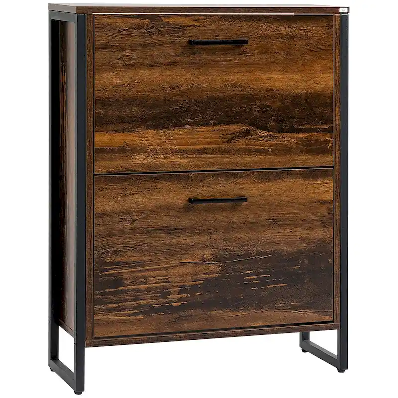 QQ Shoe Cabinet with 2 Flip Drawers