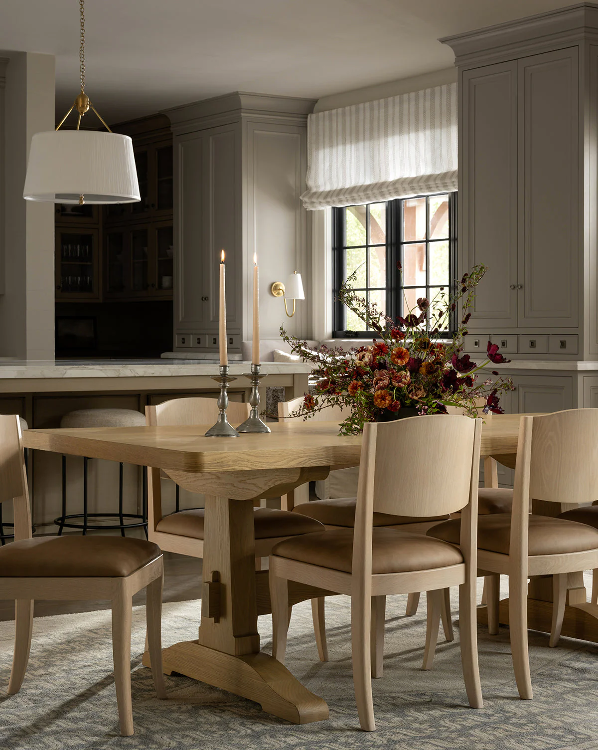 Dining Table with Timber Framing Details for Dining Room