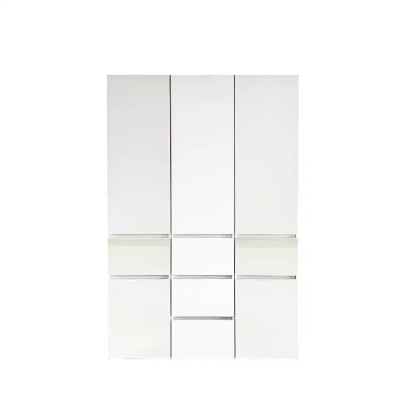 70.9 in.H x 17.72 in.W White Wood Composite Closet System for Universal Storage with Storage Bins