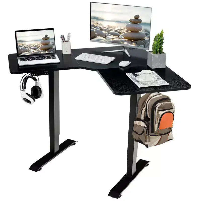 L-Shaped Electric Adjustable Standing Desk, 28.5