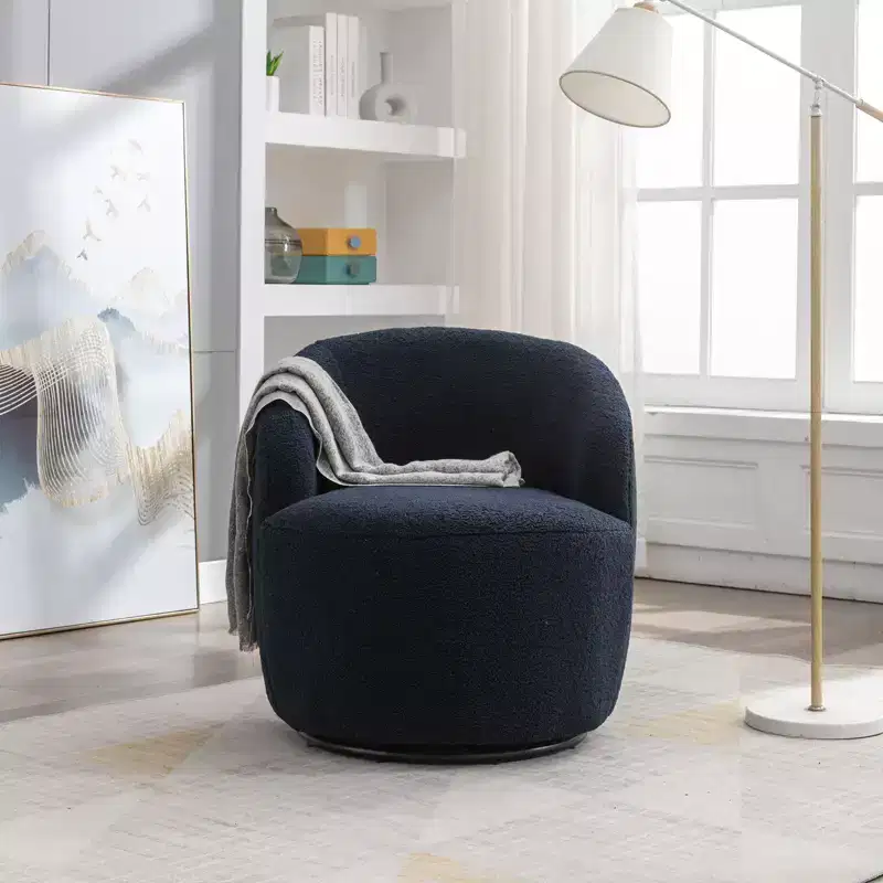 Fabric Swivel Accent Armchair Barrel Chair