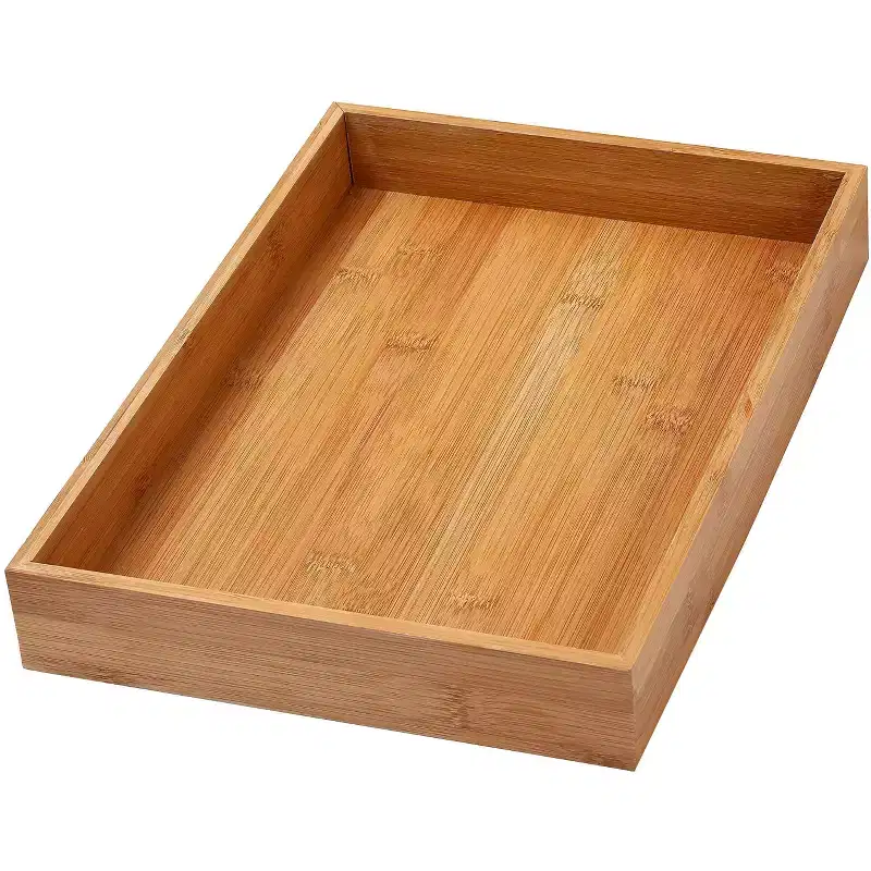Bamboo Drawer Organizer Storage Box for Kitchen Drawer, Junk Drawer, Office, Bedroom, Children Room, Craft, Sewing, and Bathroom, Pack of 12