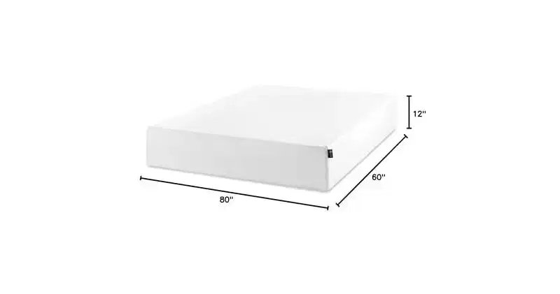 12 Inch Queen Green Tea Memory Foam Mattress, Medium Firm Feel, Zoned Pressure Relief, Certified Safe Foams & Fabric, Mattress in A Box
