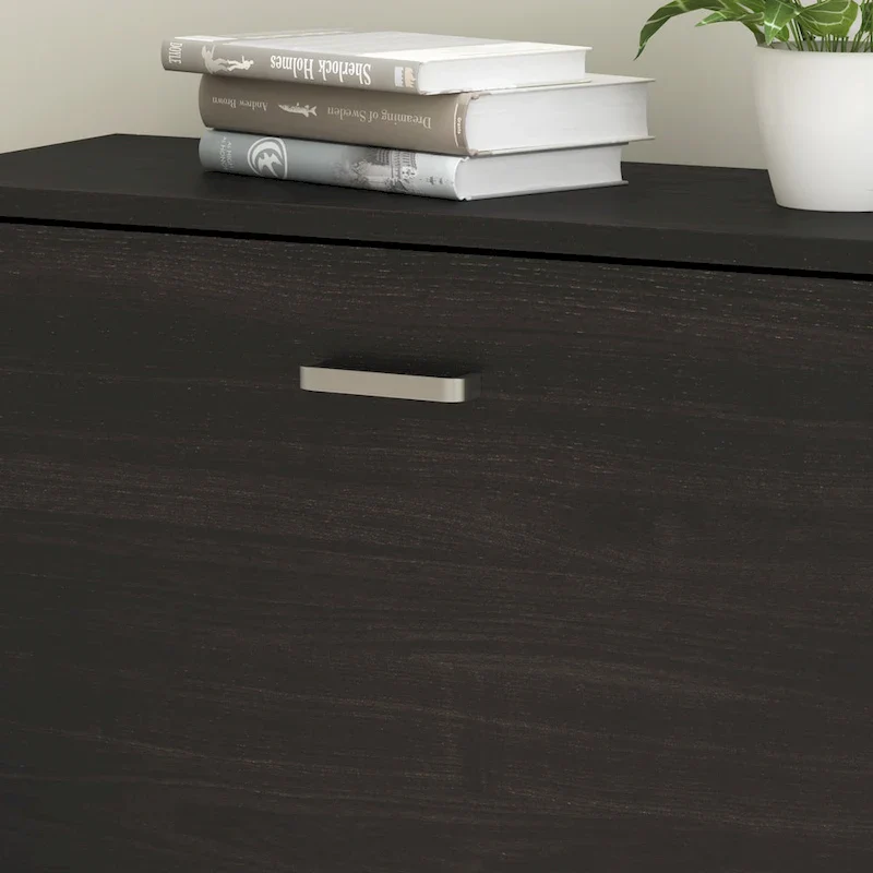 23.6W Trendy Shoe Storage Cabinet with 2 Large Fold-Out Drawers