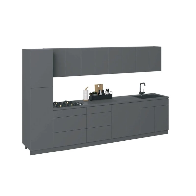 Kitchen Gray Color Base Size 11Ft Wide - 135x24