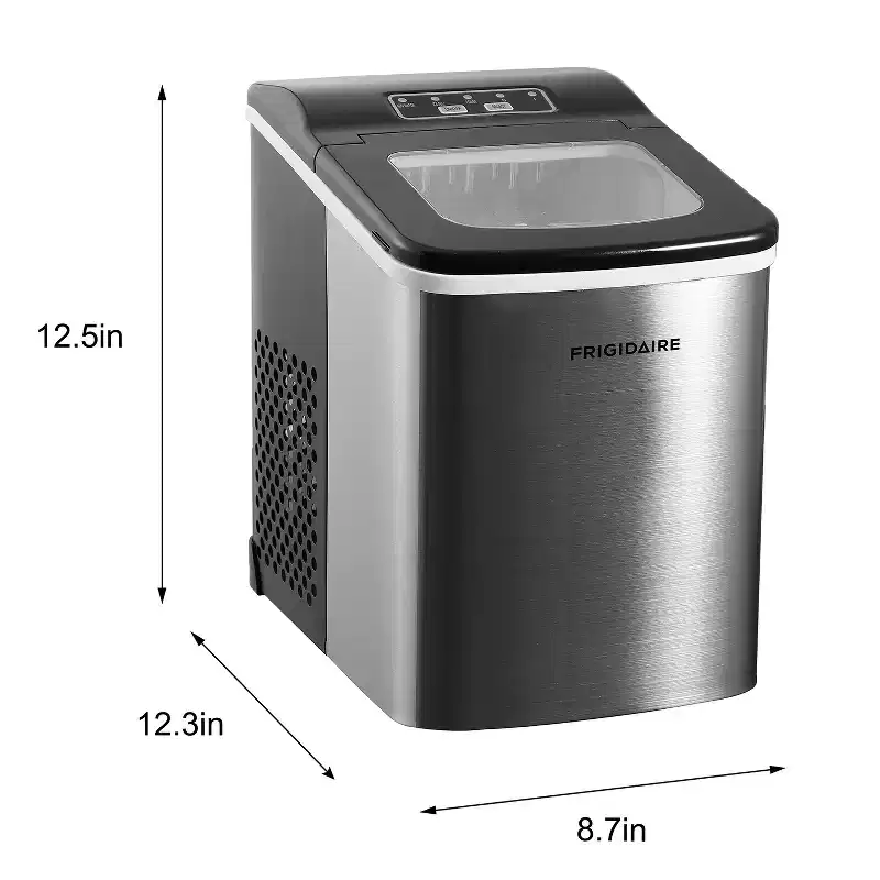 Frigidaire Countertop Ice Maker with 9-In. Bullet-Shaped Cubes, 26 Lbs per Day