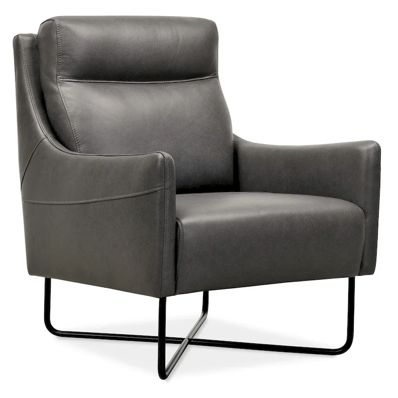 Hooker Furniture Efron 28 Wide Contemporary Semi-Aniline Leather