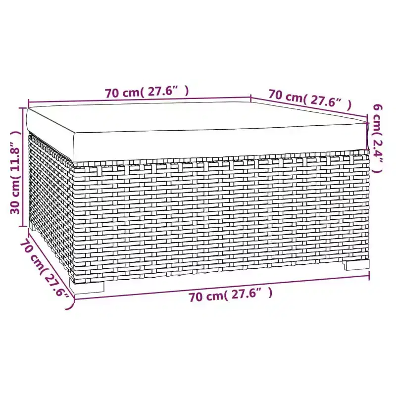 vidaXL Garden Lounge Set PE rattan Large Modular