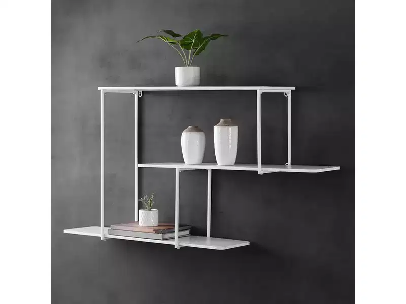 Anthe 45.25 Multi-Level Iron Wall Shelf - WDC5001 - White - Safavieh