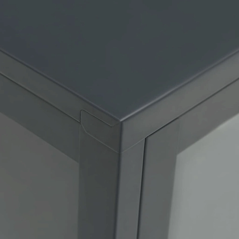 vidaXL Sideboard Anthracite 29.5x13.8x41.3 Steel and Glass