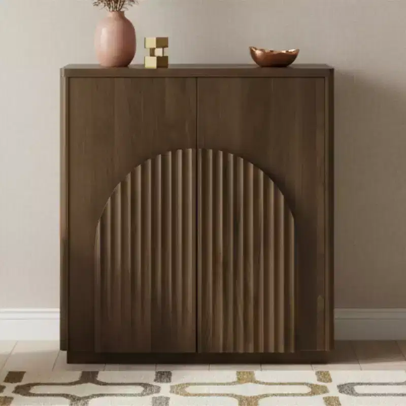 Modern Sideboard Buffet Cabinet with Wave Design