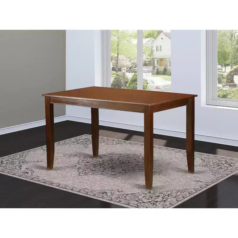 HomeStock Rectangular Counter Height Dining Table Mahogany Finish