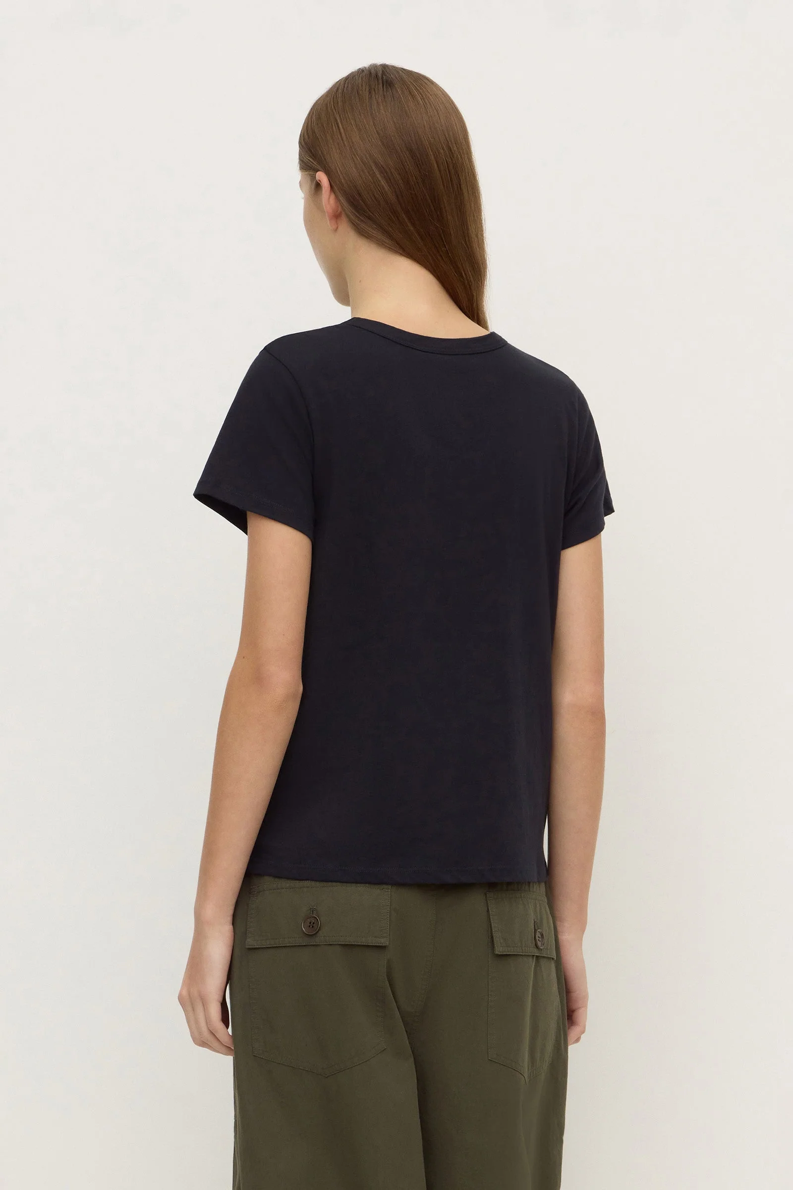 Cropped Cotton Tee