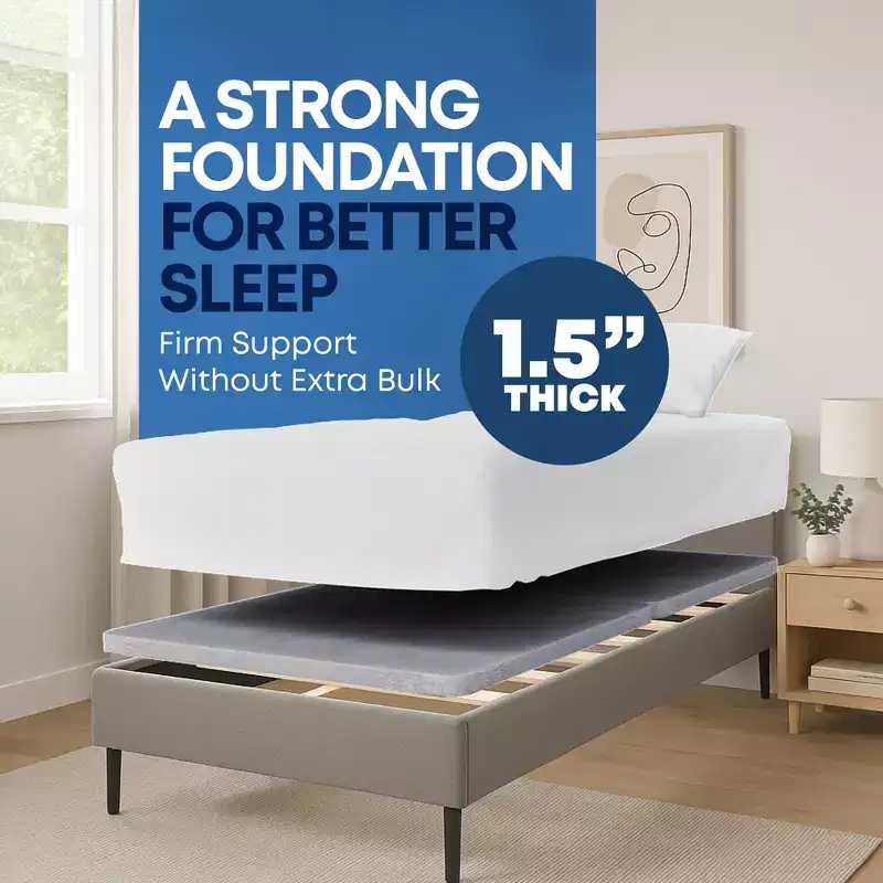 Continental Sleep 1.5-Inch Split Fully Assembled Bunkie Board for Mattress/Bed Support