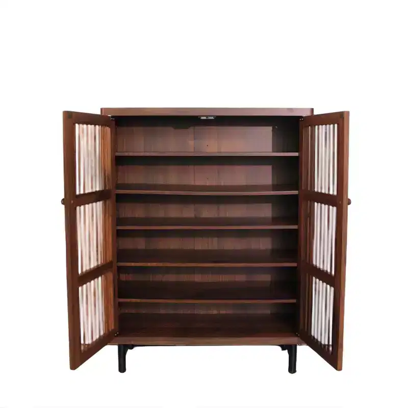 6-Tier Shoe Cabinet with Shutter Doors and Adjustable Shelves for Entryway
