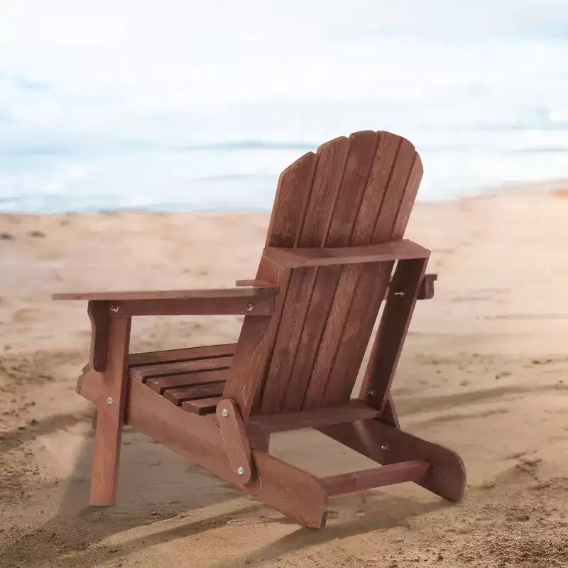 Whisen Oversized Wooden Adirondack Chair with Pre-Assembled Back