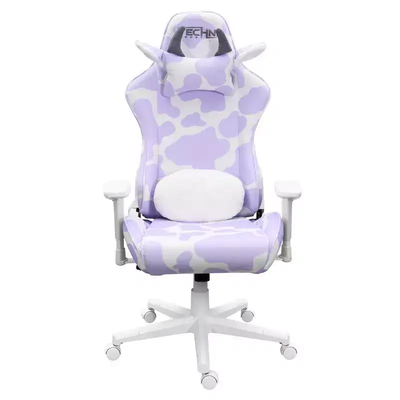 TS85 Lavender Print COW Series Gaming Chair
