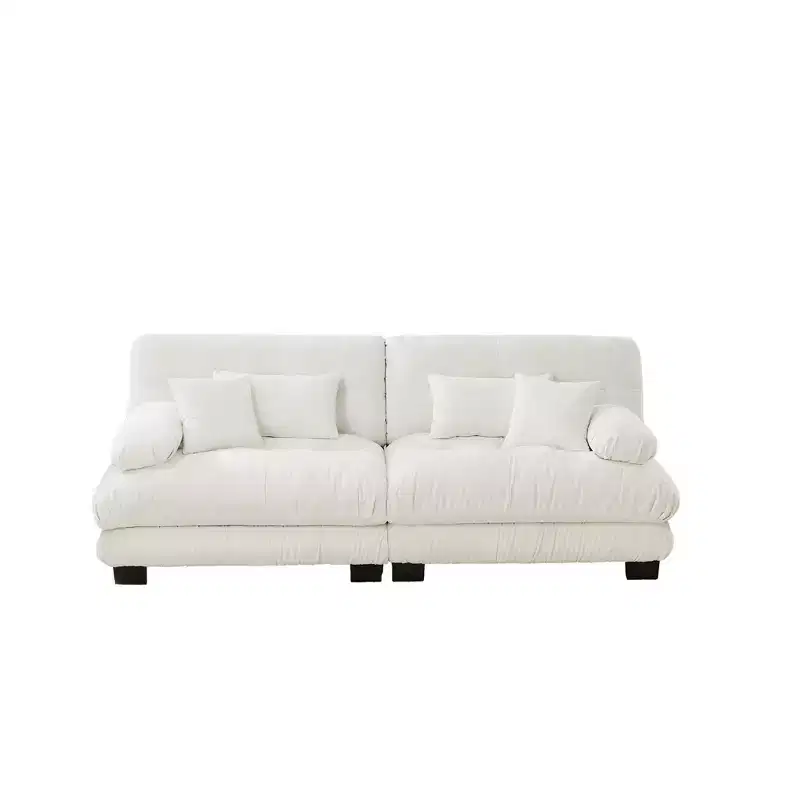 Modern Cloud Sofa with Plush Cushions and Soft Upholstery