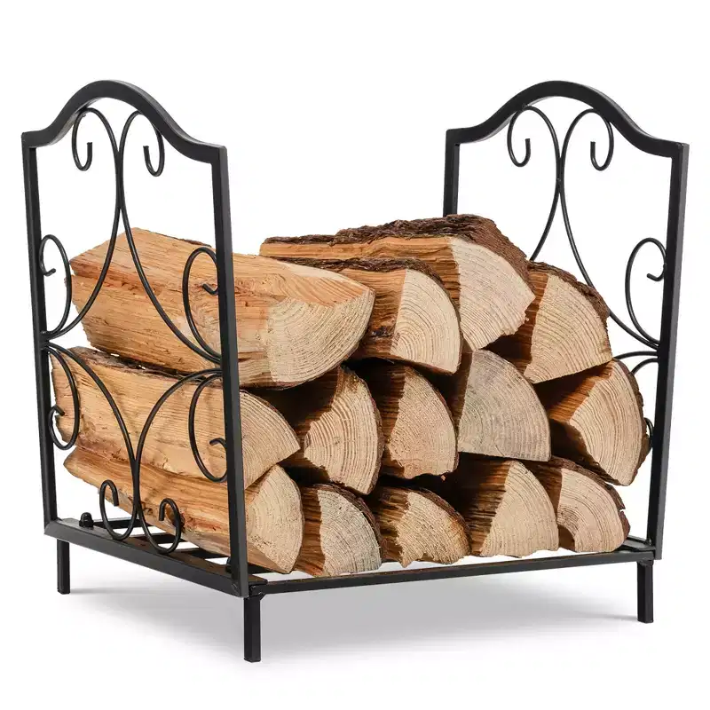 Costway 17'' Firewood Storage Rack Steel Firewood Storage Log Holder